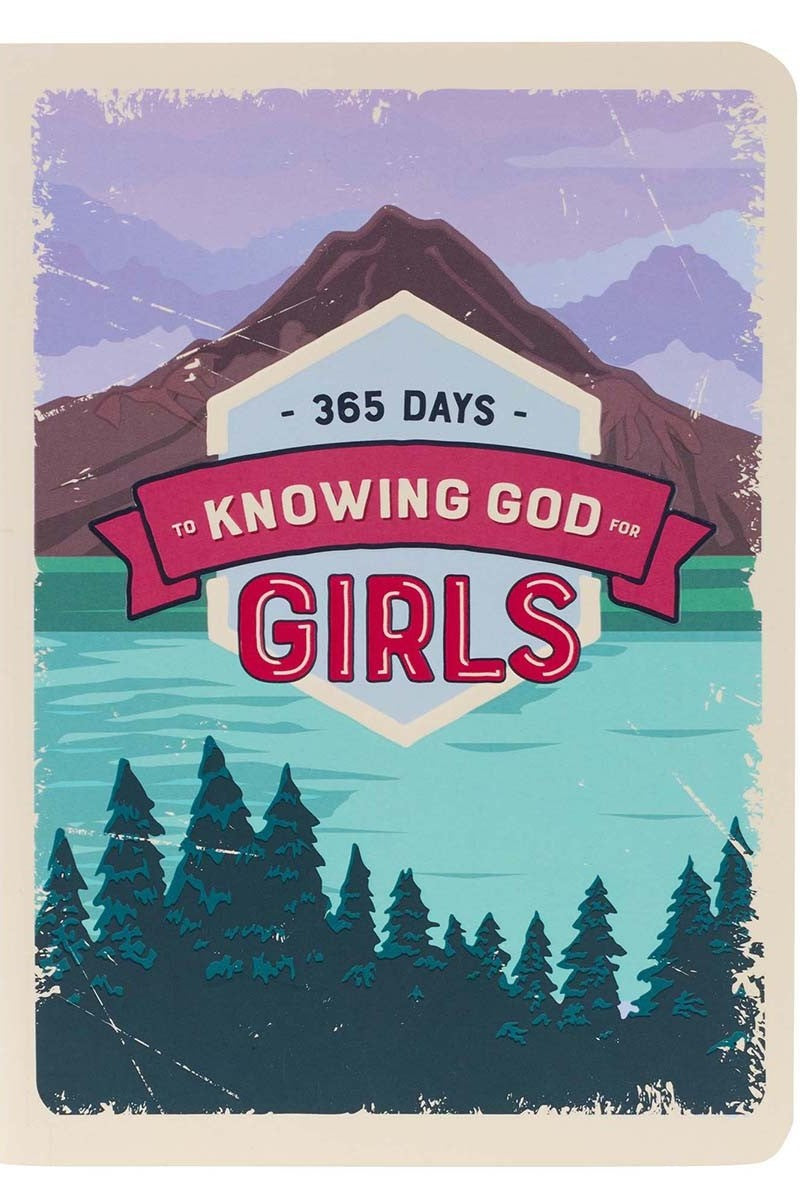 Front cover of 365 Days to Knowing God for Girls by Carolyn Larsen.