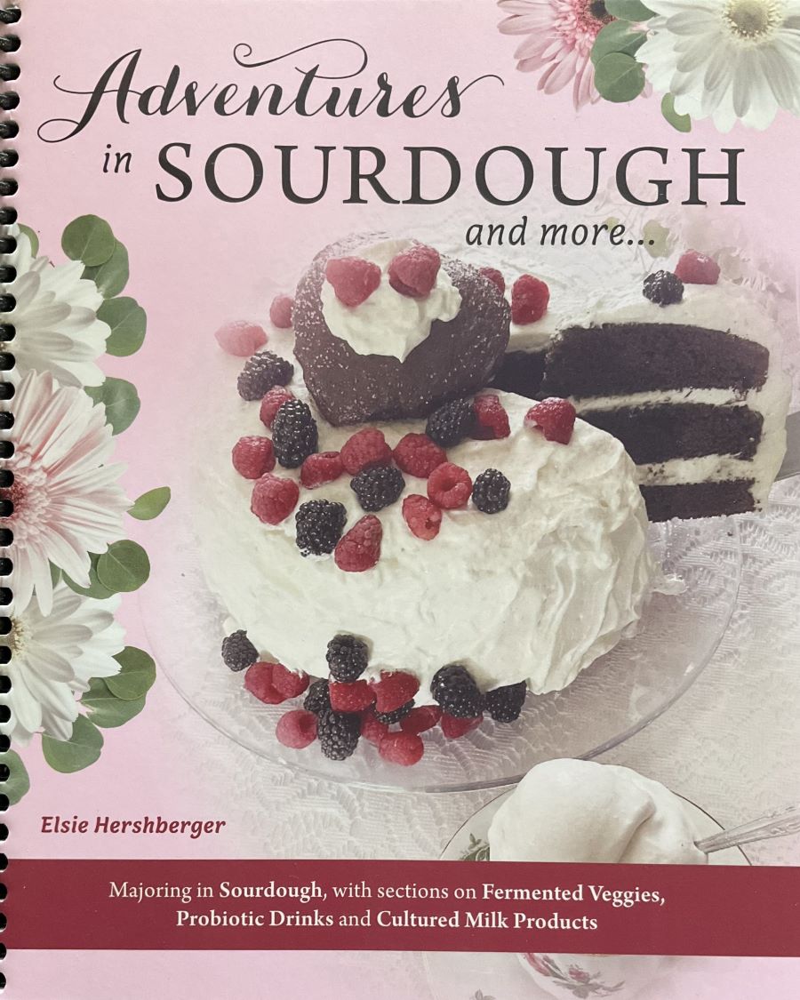 Front cover of the Adventures in Sourdough cookbook.