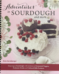 Front cover of the Adventures in Sourdough cookbook.