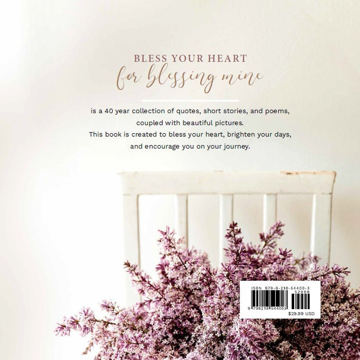 Back cover of Bless Your Heart for Blessing Mine by Naomi Cross.