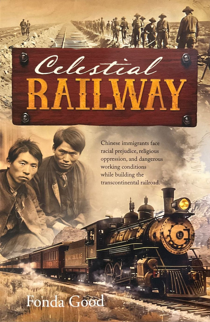 Book cover of 'Celestial Railway' with historical images and text.