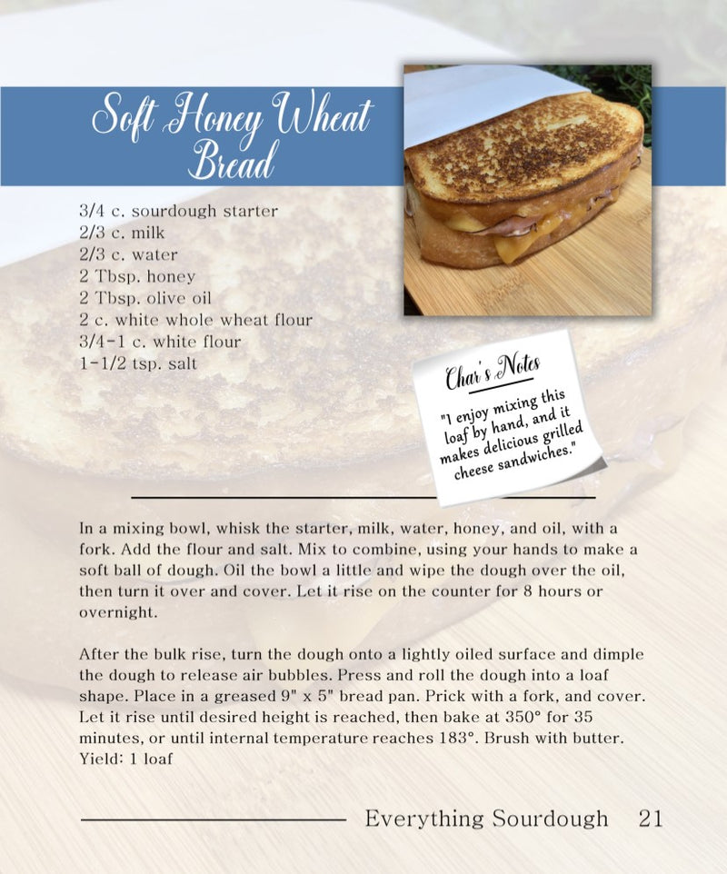 Inside page of Everything Sourdough by Charlene Yoder.