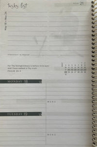 Inside page of the Homemaker's Friend 2026 Daily Planner by Sue Hooley.