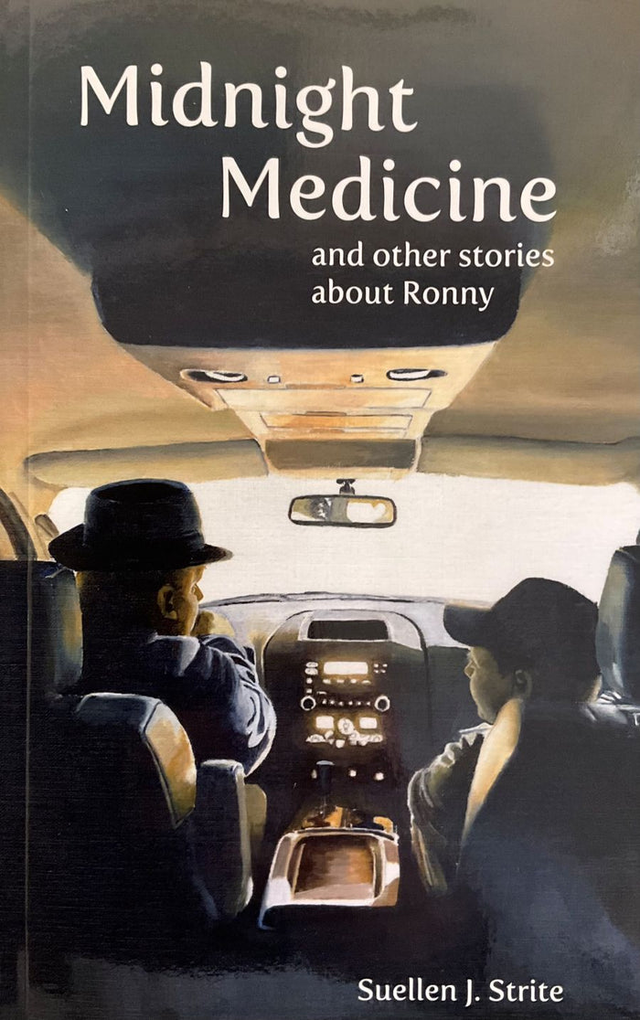 Book cover of 'Midnight Medicine' with two people in a car interior.