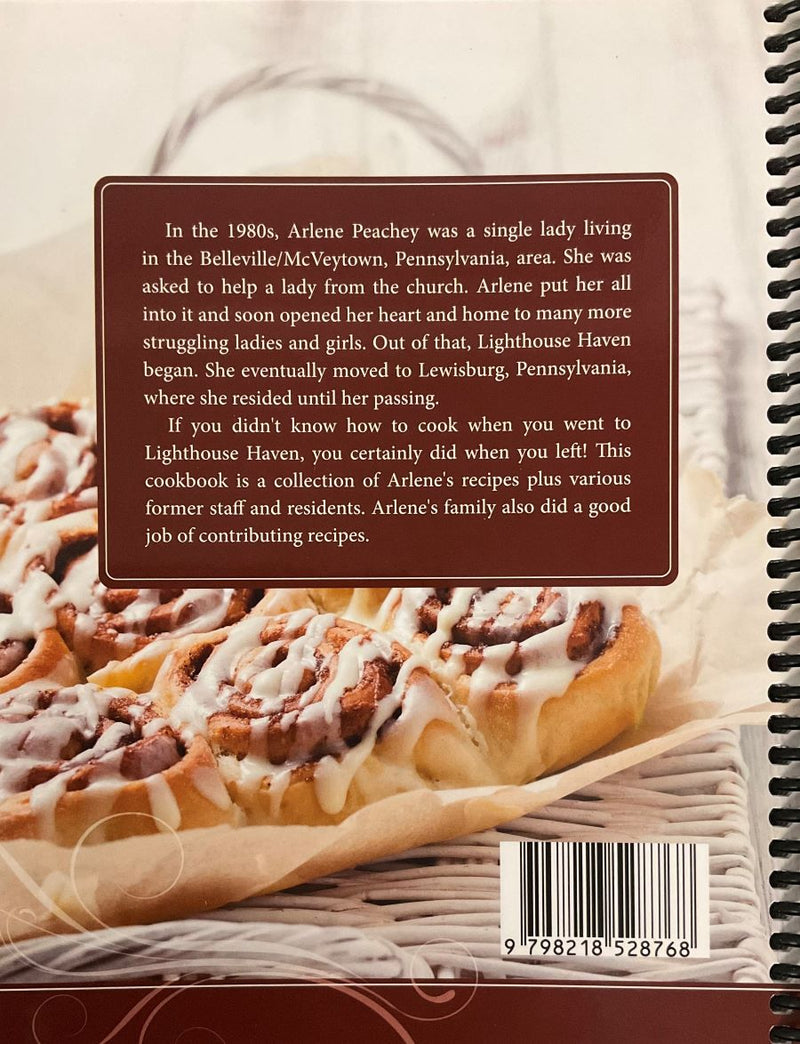 Back cover of Tasty Choices From Lighthouse Haven cookbook.