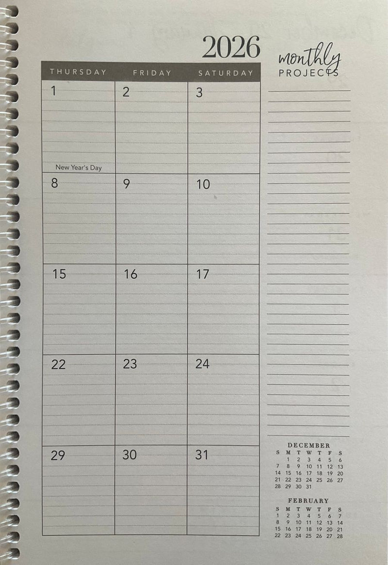 Inside page of The 2026 Time Keeper.
