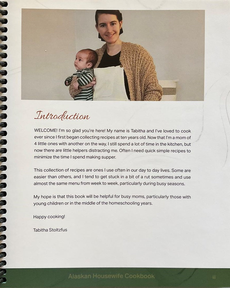 Introduction page of The Alaskan Housewife Cookbook.