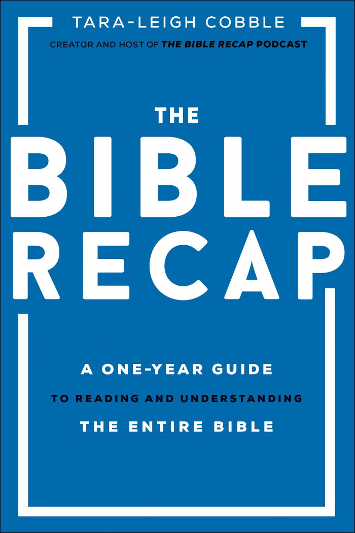 Front cover of The Bible Recap (hardcover) by Tara-Leigh Cobble.