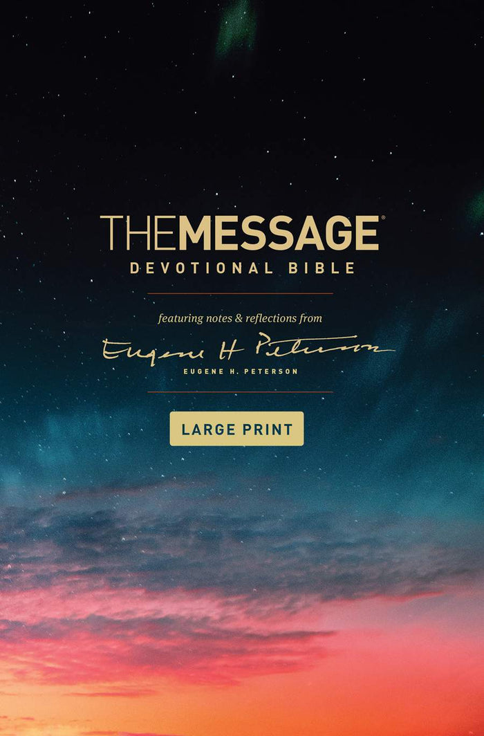 Front cover of The Message Devotional Bible.
